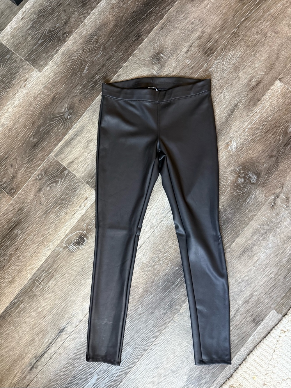 Express Black Faux Leather Skinny Leggings